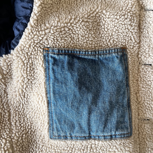 Levi's Denim Jean Jacket Men’s Small Trucker 70520-3790 Sherpa Lining Vintage - Picture 8 of 8